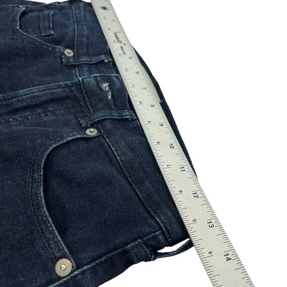 Everlane Womens Size 26 Authentic Stretch Slim Bootcut Denim Jean Dark Wash - Picture 5 of 6